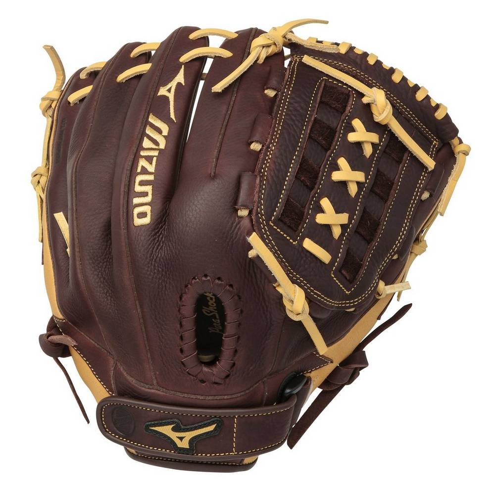 Panske Rukavice Mizuno Franchise Series Slowpitch 12.5" Softball Káva Vypredaj QDER86043